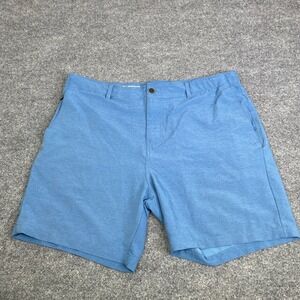 Maven Co-Op Mens Hybrid Shorts Blue Heather 7 Inch Inseam Size 38 Active Casual